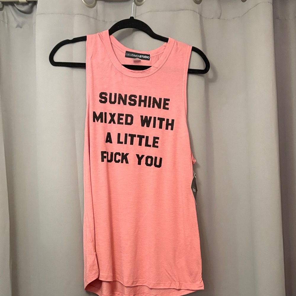 Studio Pink Sleeveless Graphic Tee